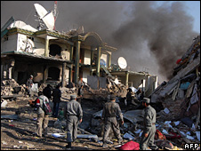 صحنه انفجار روز دوشنبه در کابل
